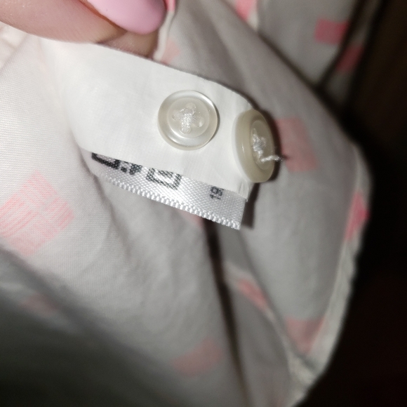 Mens sz M Bonobos Long sleeve pink white geometric shirt - Picture 2 of 5